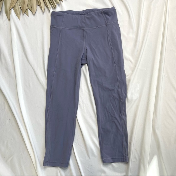 Athleta Girl Stash Your Treasures Mesh Capri Cropped Purple Workout Leggings XL - Picture 2 of 9